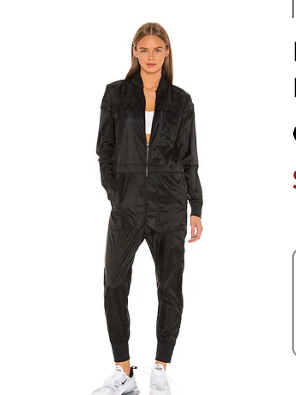 Nike Black Women's Zip-Front Utility Jumpsuit NWT